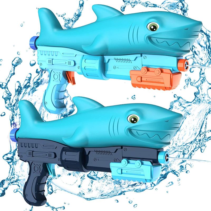 Photo 1 of DX DA XIN Water Gun for Kids, 2 Pack Super Water Blaster Soaker with 800CC for Summer Pool Party Outdoor Squirt Toys for Boys and Girls Beach Water Fighting Gun Play Toys
