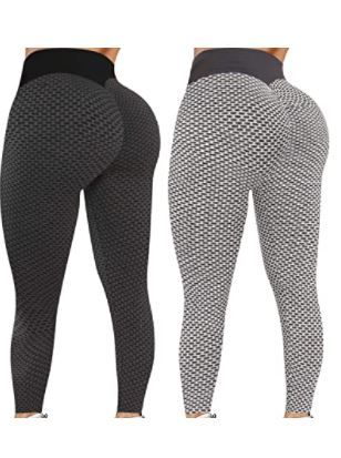 Photo 1 of Reosse Leggings for Women - 2 Pack High Waist Yoga Pants for Women Black and Gray, Small