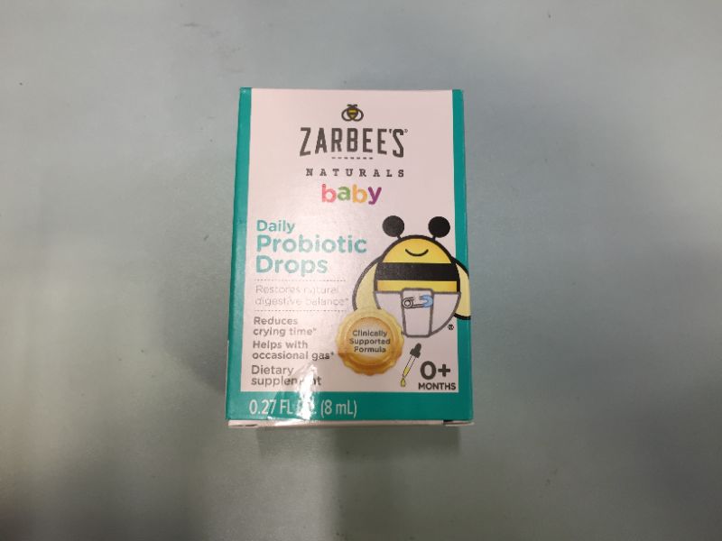 Photo 2 of Zarbee's Naturals Baby Daily Probiotic Drops, 0.27 Ounces BEST BY 1.22