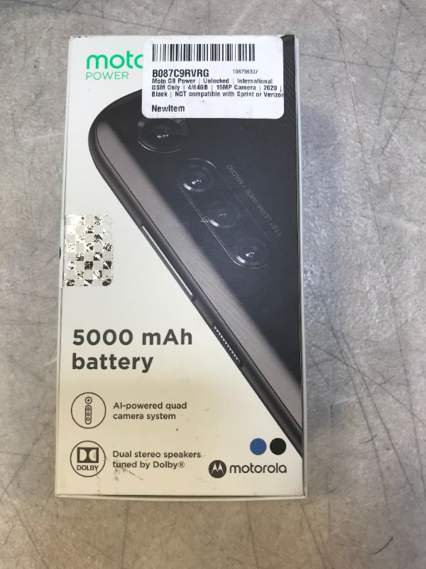 Photo 3 of Moto G8 Power | Unlocked | International GSM Only | 4/64GB | 16MP Camera | 2020 | Black | NOT compatible with Sprint or Verizon
