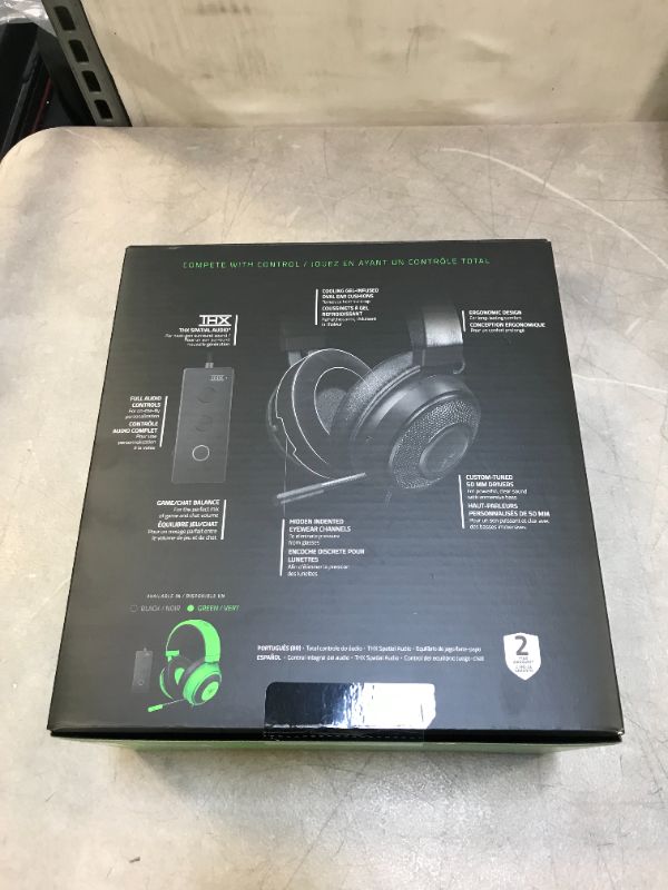 Photo 3 of Razer Kraken Gaming Headset: Lightweight Aluminum Frame - Retractable Noise Isolating Microphone - For PC, PS4, PS5, Switch, Xbox One, Xbox Series X & S, Mobile - 3.5 mm Headphone Jack - Classic Black
