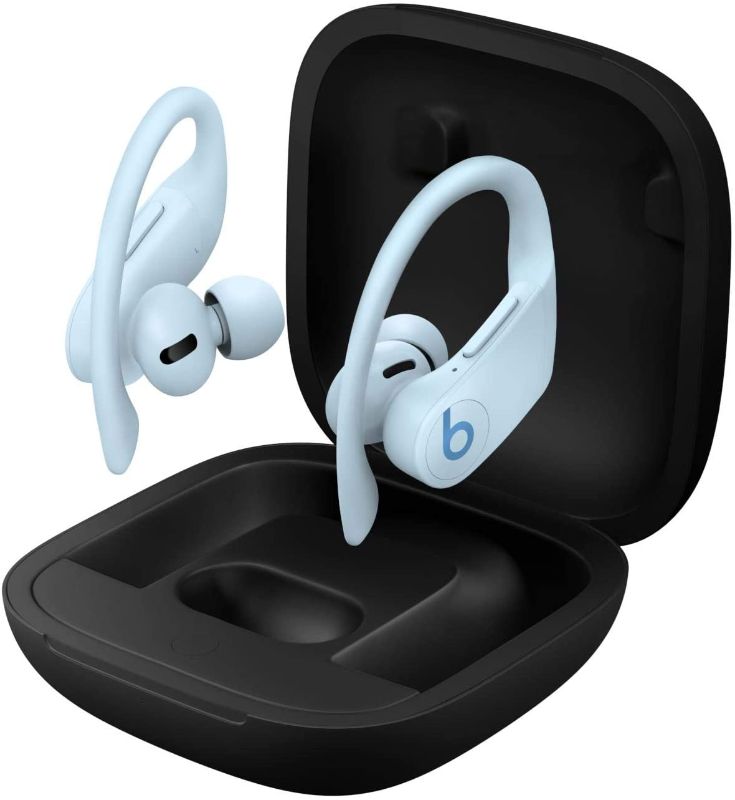 Photo 1 of Powerbeats Pro Wireless Earbuds - Apple H1 Headphone Chip, Class 1 Bluetooth Headphones, 9 Hours of Listening Time, Sweat Resistant, Built-in Microphone - Glacier Blue
