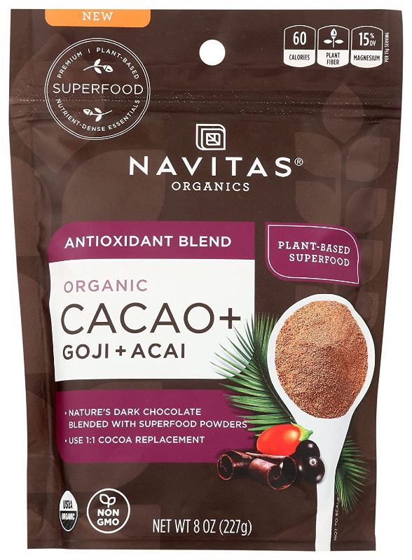 Photo 1 of 2 PACK - Navitas Organics Organic Cacao Antioxident Blend, 8 OZ BEST BY 04.2022