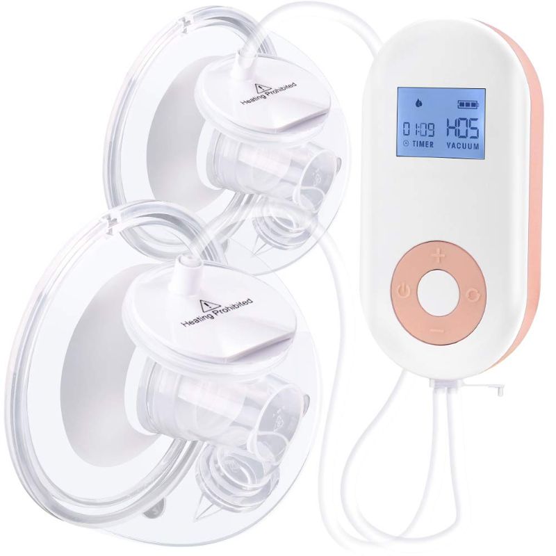 Photo 1 of Hands Free Breast Pump Double Wearable Breast Pumps Portable Electric Breast Milkpump Pain-Free Breastfeeding Pump Auto Breast Pump with Massage Mode Breast Pump Automatic Breastfeeding Pump
