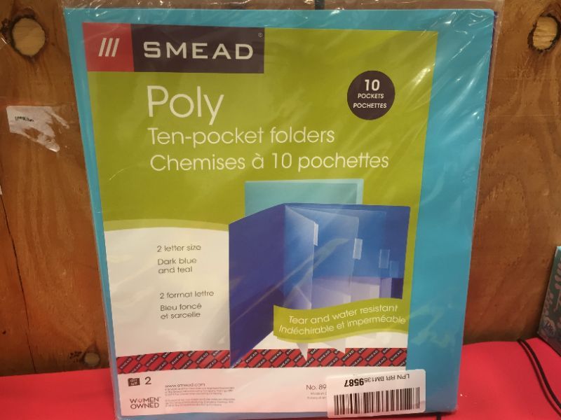 Photo 1 of Smead 89204 Campus.org Ten-Pocket Subject Folder, 11 X 8 1/2, Assorted, 2/pack
