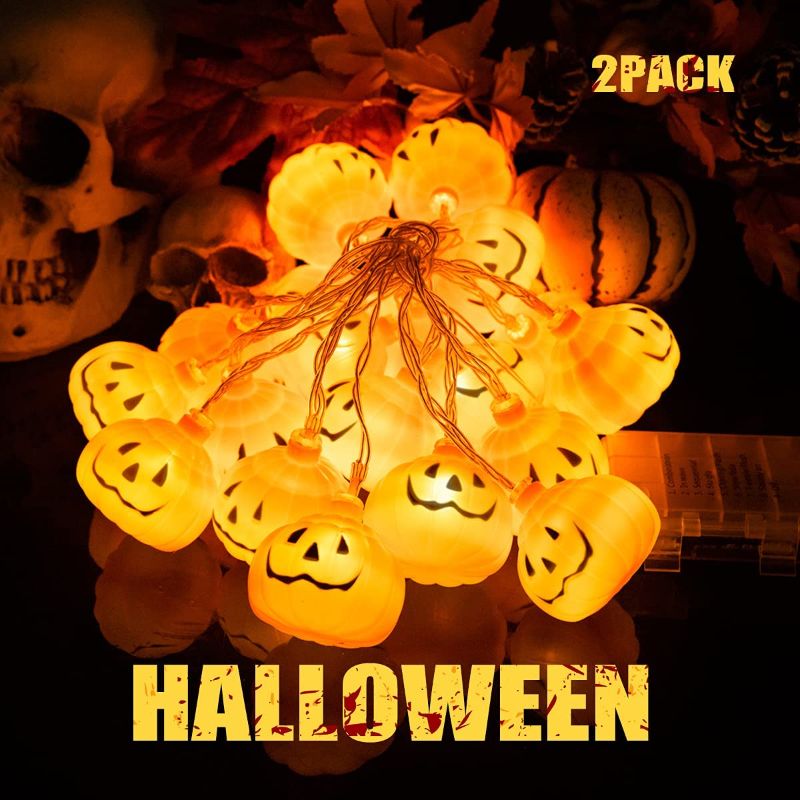 Photo 1 of  2 Pack Halloween Pumkin String Lights - 