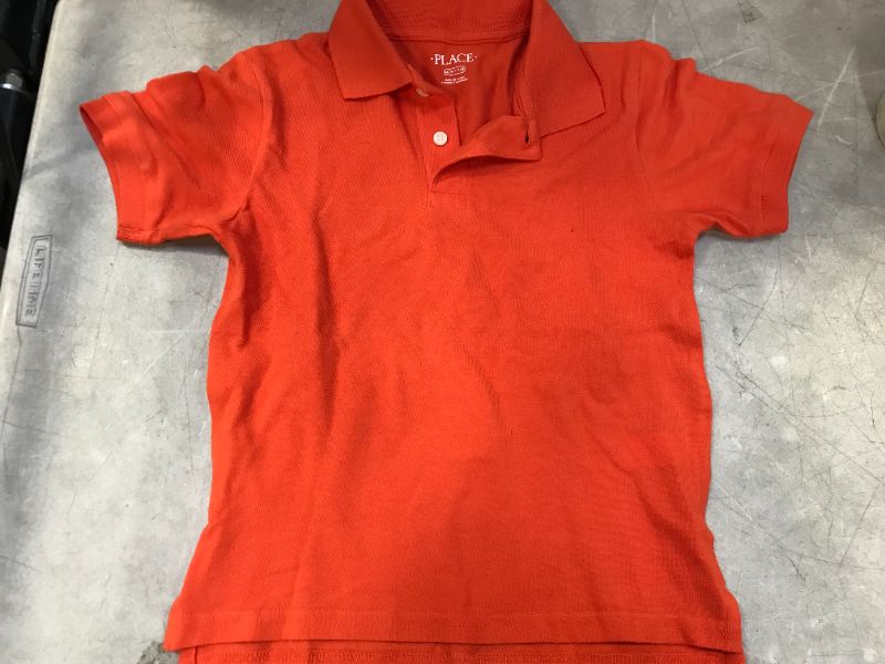 Photo 1 of Boys polo shirt size M (7/8)--orange