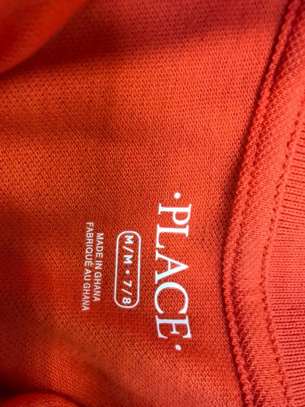 Photo 2 of Boys polo shirt size M (7/8)--orange