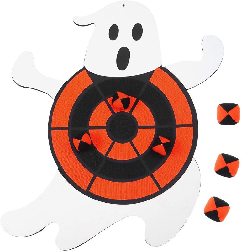 Photo 1 of Halloween Ghost Dart Board Sticky Balls Toys Games Spliceable Dart Board Kit for Halloween Toy Games,1 Dart Board and 6 Balls