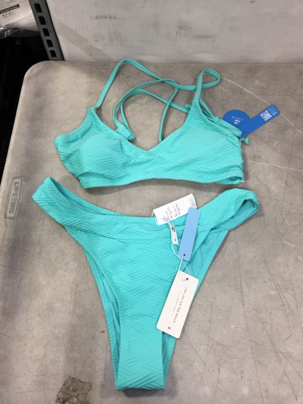 Photo 1 of womens two piece bikini set 
size Underwear (M) top (s)