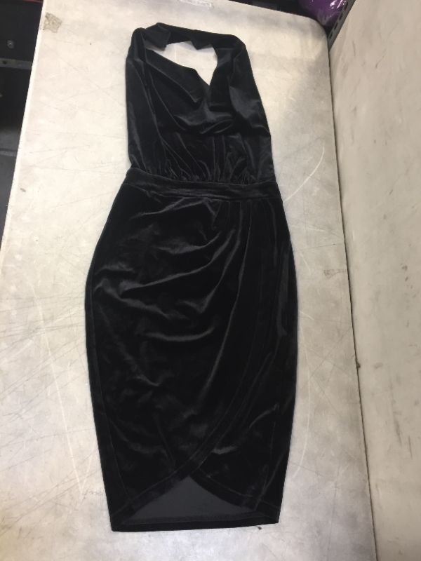 Photo 1 of ATNLEWHI VELVET DRESS BLACK, OPEN BACK, SMALL