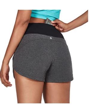 Photo 1 of BALEAF Women's 2.5" High Waisted Comfy Soft Lounge Casual Walking Shorts Yoga Workout Pocketed Shorts LARGE, CHARCOAL