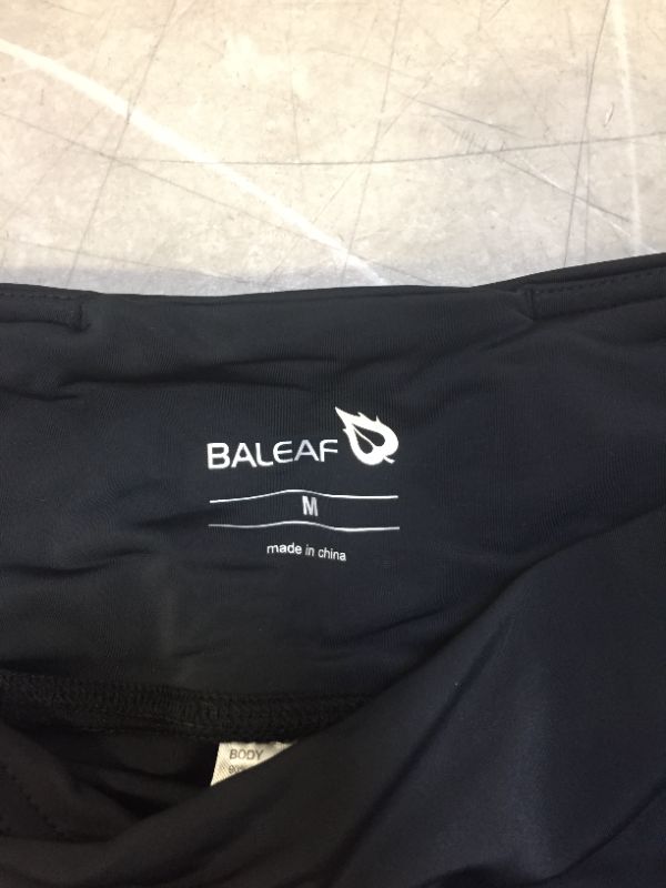 Photo 4 of BALEAF Women's Running Athletic Shorts with Zipper Pockets Lightweight Workout Quick-Dry Shorts with Liner 2.5 Inch MEDIUM, BLACK