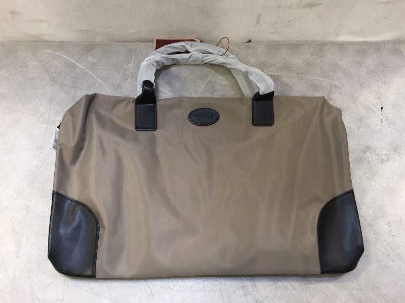 Photo 1 of ECOSUSI Duffle Bag Weekender Bag Nylon Overnight Bag Travel Tote Carry On Bag with Trolley Sleeve for Travel, Sports, Beige
