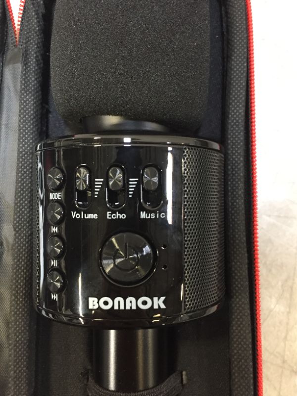 Photo 2 of BONAOK Microphone for Singing Black with Case