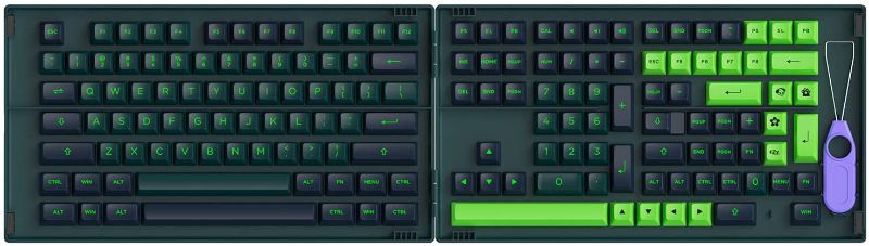 Photo 1 of Akko Wave 226-Key ASA Profile PBT Double-Shot Full Keycap Set for Mechanical Keyboards with Collection Box
