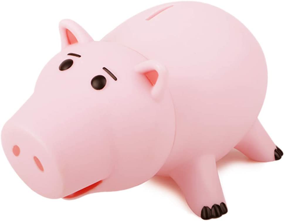 Photo 1 of HairPhocas Cute Pink Pig Money Box Plastic Piggy Bank for Kid's Birthday Gift with Box
