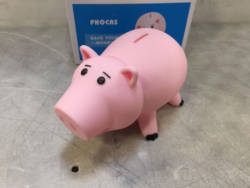 Photo 1 of HairPhocas Cute Pink Pig Money Box Plastic Piggy Bank for Kid's Birthday Gift with Box
