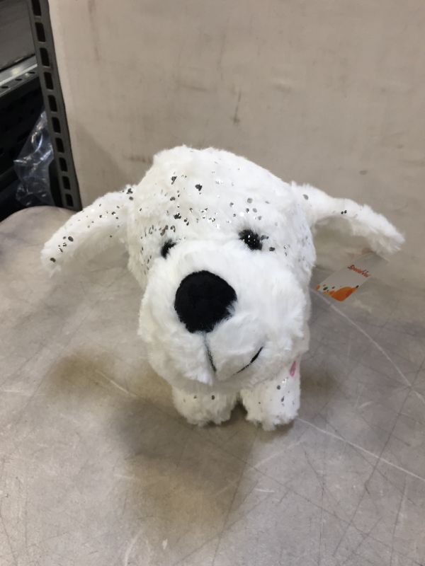 Photo 1 of KIDS TOY Stuffed Dog, White with Silver