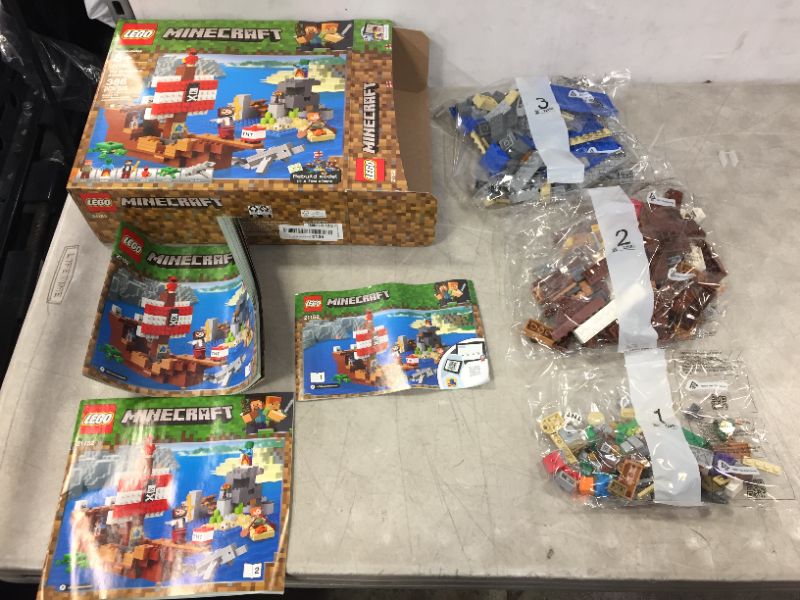 Photo 1 of LEGO Minecraft The Pirate Ship Adventure 21152 Building Kit (386 Pieces)
