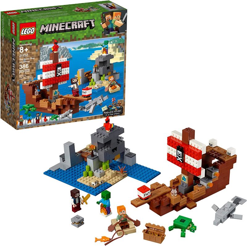 Photo 1 of LEGO Minecraft The Pirate Ship Adventure 21152 Building Kit (386 Pieces)
