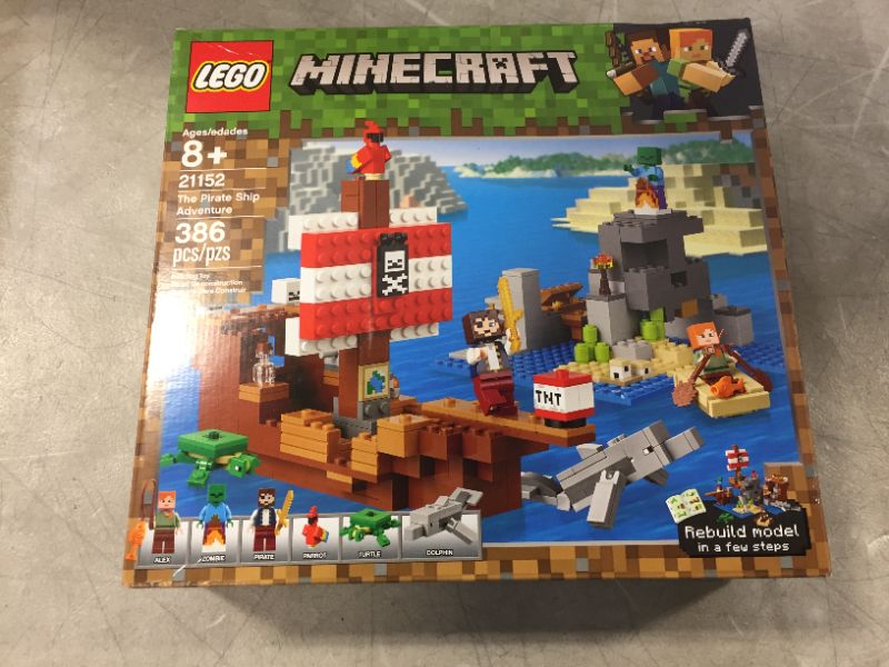 Photo 1 of LEGO Minecraft The Pirate Ship Adventure 21152 Building Kit (386 Pieces)
