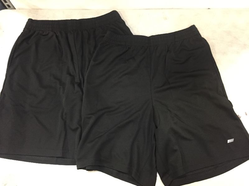 Photo 2 of Amazon Essentials Men’s 2-Pack Loose-Fit Performance Shorts SIZE SMALL
