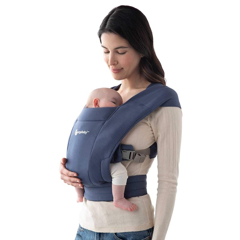 Photo 1 of Ergobaby Embrace Cozy Newborn Baby Wrap Carrier (7-25 Pounds), Soft Navy
