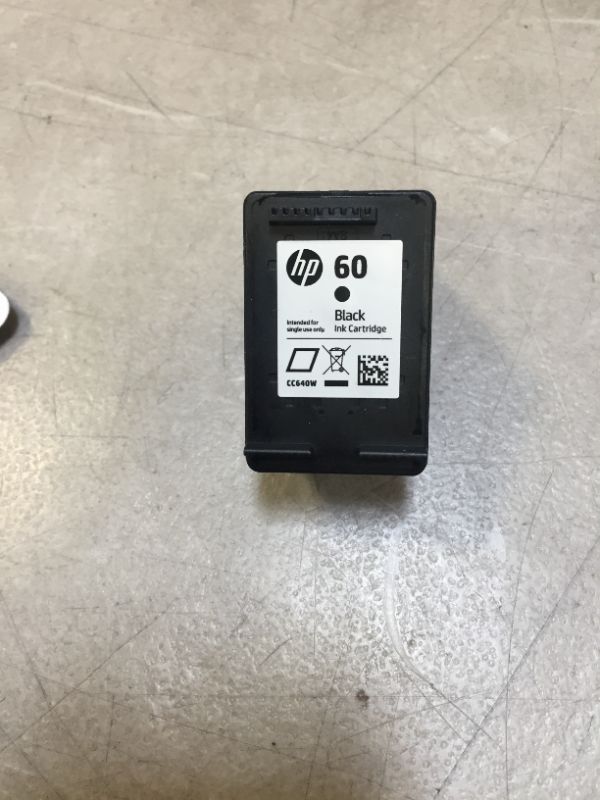 Photo 2 of Original HP 60 Black Ink Cartridge | Works with DeskJet D1660, D2500, D2600, D5560, F2400, F4200, F4400, F4580; ENVY 100, 110, 120; PhotoSmart C4600, C4700, D110a Series | CC640WN
