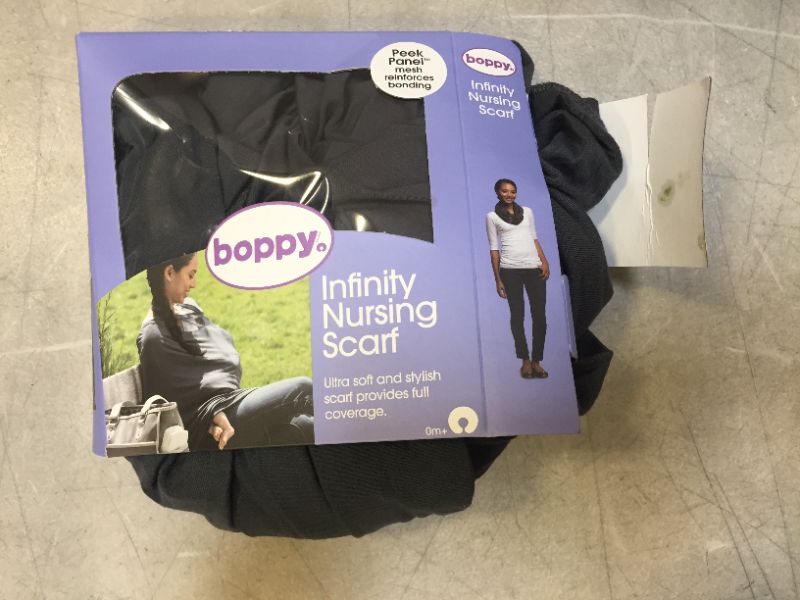 Photo 2 of Boppy Infinity Nursing Scarf for Breastfeeding, Charcoal
