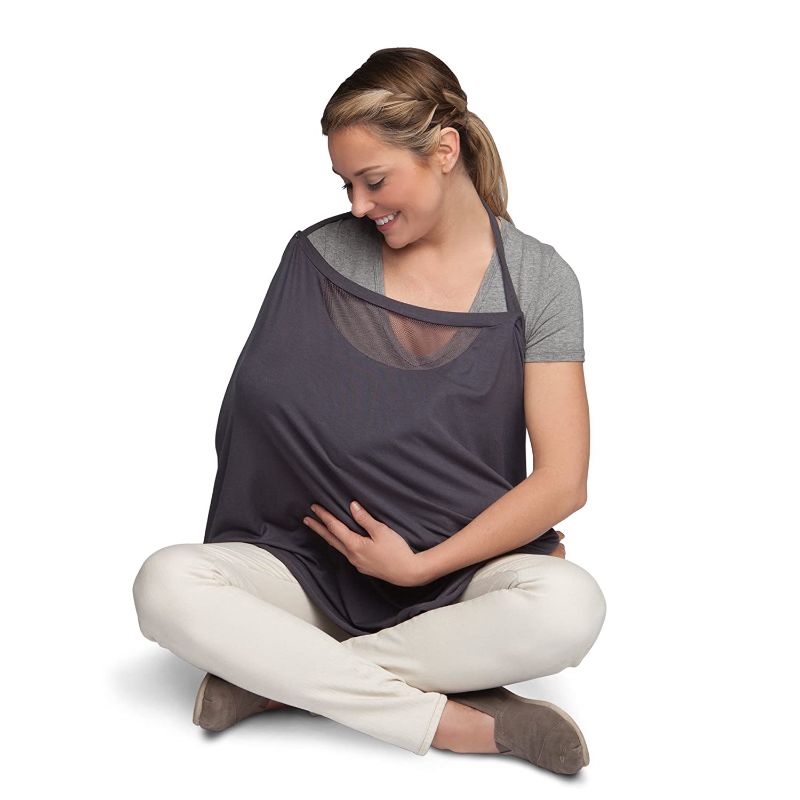 Photo 1 of Boppy Infinity Nursing Scarf for Breastfeeding, Charcoal
