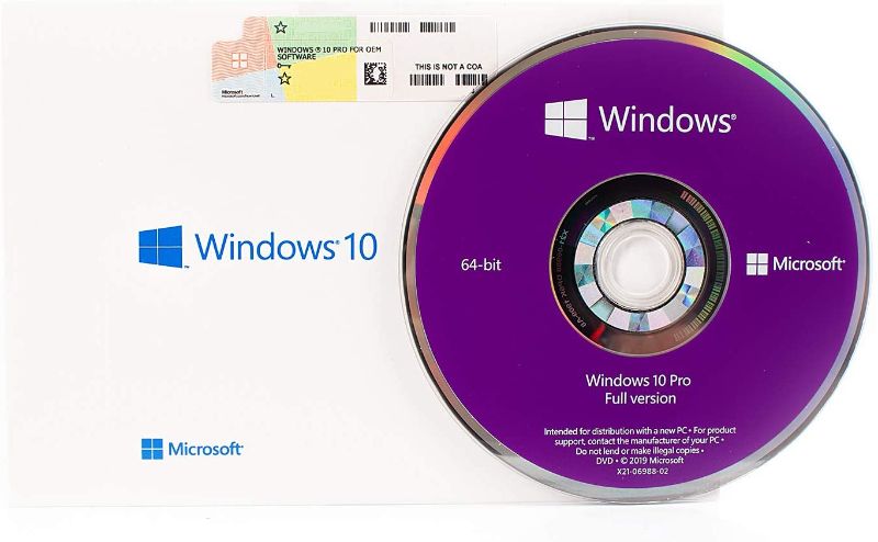 Photo 1 of Wíndows 10 Professional 64 bit OEM DVD Bundled With Zsuit 64GB MicroSD Card | English Version | 1 PC
