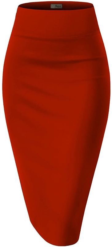 Photo 1 of Hybrid Women's Techno/Scuba Stretchy Office Pencil Skirt Made in USA SIZE SMALL
