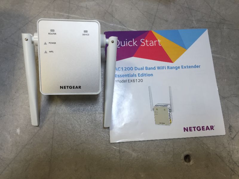 Photo 2 of NETGEAR Wi-Fi Range Extender EX6120 - Coverage Up to 1500 Sq Ft and 25 Devices with AC1200 Dual Band Wireless Signal Booster & Repeater (Up to 1200Mbps Speed), and Compact Wall Plug Design
