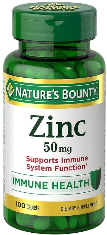 Photo 1 of 2 pack - Nature's Bounty Zinc 50 mg Caplets 100 ea - nov - 11 - 22 
