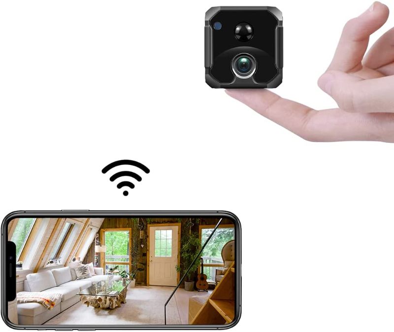 Photo 1 of AREBI Spy Camera, 4K UHD Wireless WiFi Hidden Cameras, Mini Nanny Cam, Small Security Camera Indoor, Tiny Secret Surveillance Cams, Long-lasting Battery, Motion Detection Alerts, Super IR Night Vision
