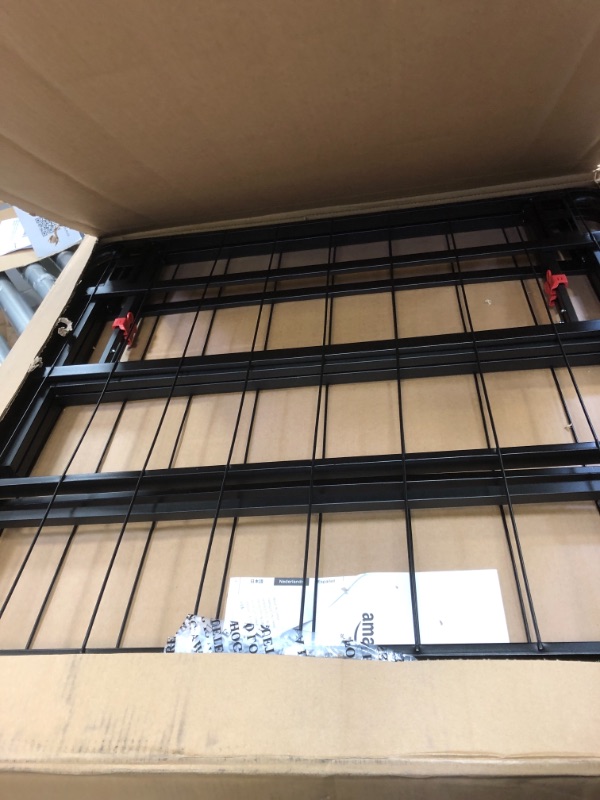 Photo 1 of Amazon Basics Foldable, 18" Black Metal Platform Bed Frame with Tool-Free Assembly, No Box Spring Needed - Twin
