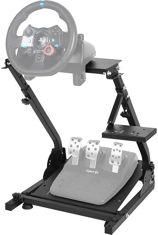 Photo 1 of stand only-----Marada G920 Racing Steering Wheel Stand for G27,G25, G29 and G920 Gaming Racing Simulator Wheel Stand Racing Wheel Pro Stand Wheel and Pedals Not Included
