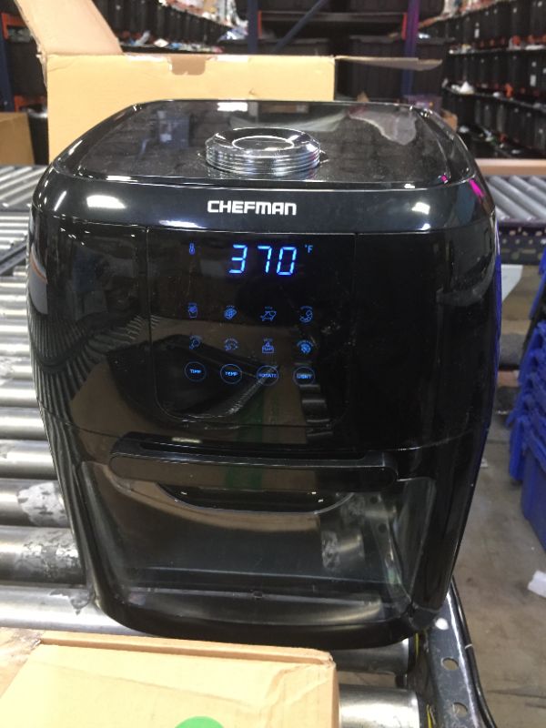 Photo 2 of Chefman RJ38-6-RDO 6 Liter Multi-Function Air Fryer Rotisserie Dehydrator, Black