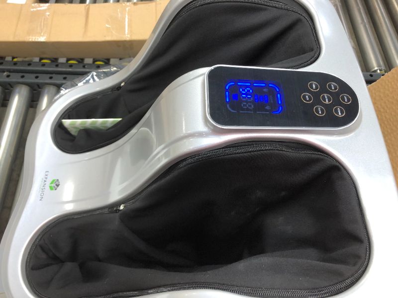 Photo 2 of Shiatsu Heated Foot and Calf Massager Machine to Relieve Sore Feet, Ankles, Calfs and Legs, Deep Kneading Therapy, Relaxation Vibration and Rolling & Stimulates Blood Circulation (Gray)
