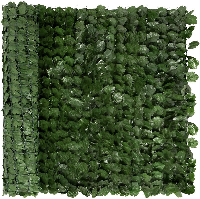 Photo 1 of Best Choice Products Outdoor Garden 94x40 -inch Artificial Faux Ivy Hedge Leaf and Vine Privacy Fence Wall Screen - Green
