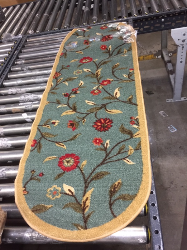 Photo 1 of 19X55INCH FLOWER  PATTERN RUG