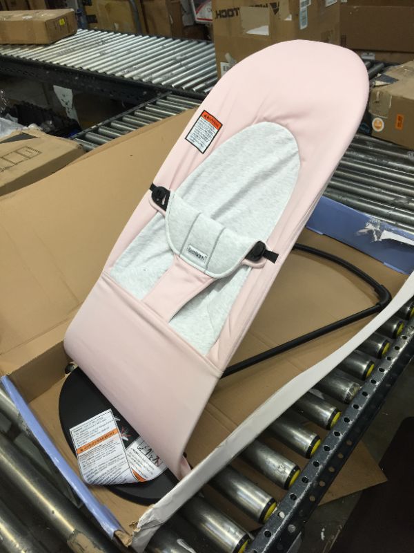 Photo 1 of BABYBJORN Bouncer Balance Soft - Light Pink/Gray, Jersey Cotton
