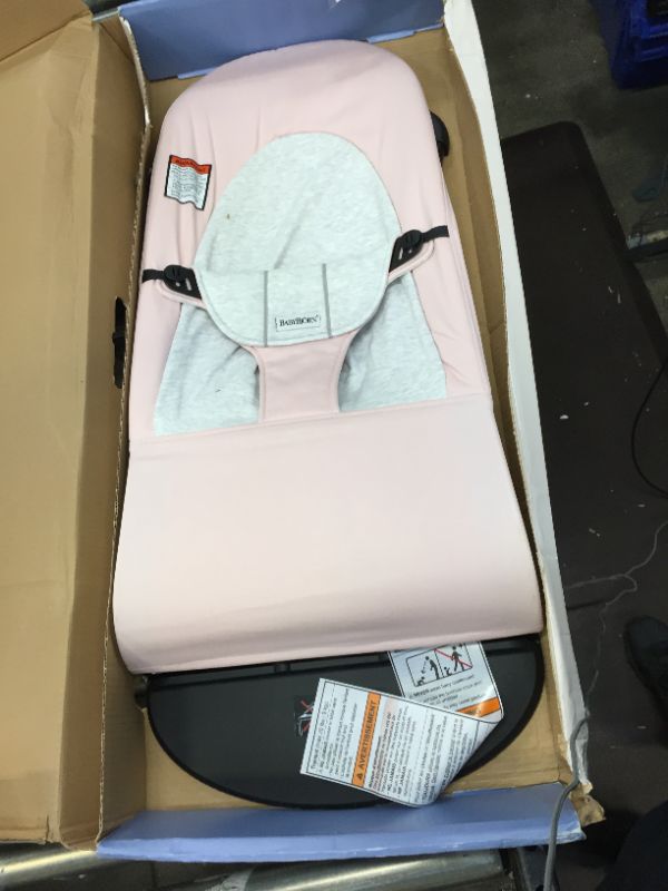 Photo 1 of BABYBJORN Bouncer Balance Soft - Light Pink/Gray, Jersey Cotton
