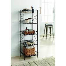 Photo 1 of BLACK Square Tube 5 Tier Decorative Shelving Unit - Threshold™
