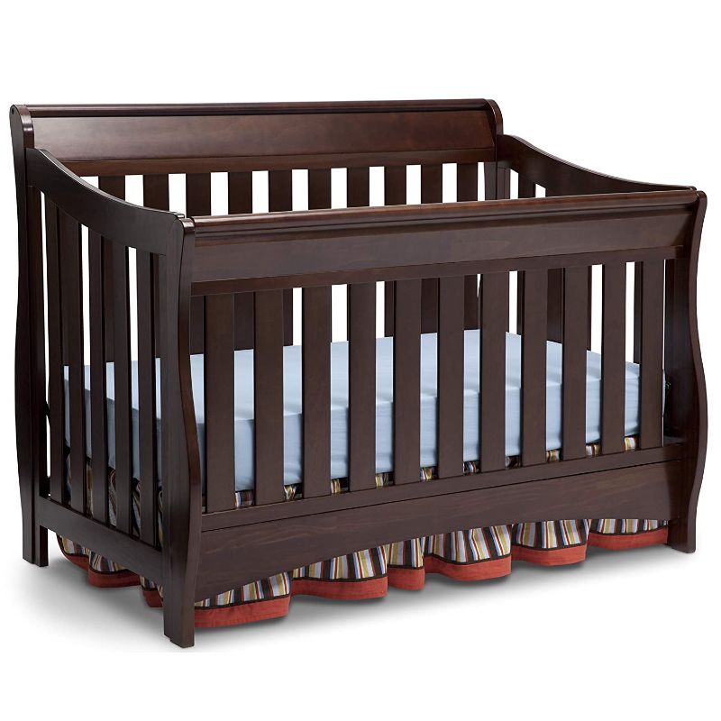 Photo 1 of Delta Children Bentley S Series 4-in-1 Convertible Baby Crib, Chocolate
