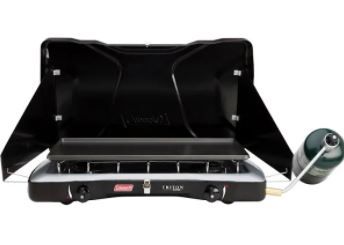 Photo 1 of Coleman Triton 2-Burner Propane Stove Manual Ignitor, Black