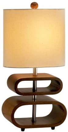 Photo 1 of Adesso 3202-15 Rhythm Table Lamp, 19.5 in, 60 W Incandescent/13W CFL, Walnut PVC Veneer on MDF, 1 Table Lamp
