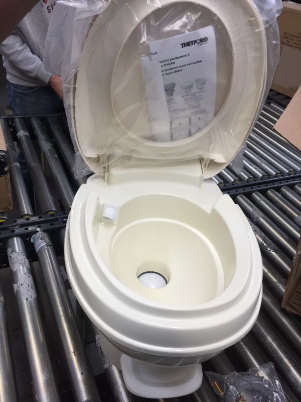 Photo 2 of Thetford Aqua-Magic V RV Toilet Pedal Flush, Low, Parchment - 31651
