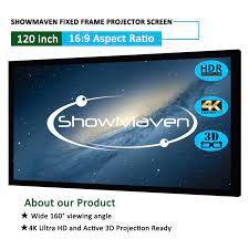 Photo 1 of Zimtown 120" 16:9 Fixed Frame Projector Screen Home Theatre HD 3D 4K Projection 105 x 59

